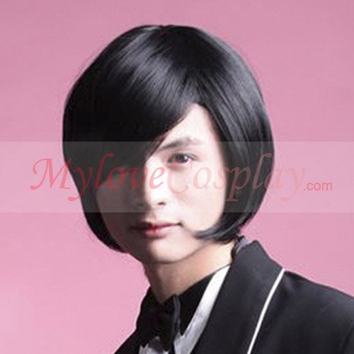 Black Cosplay Wigs Cheap Wigs 20% OFF New Year Greeting COS-195-