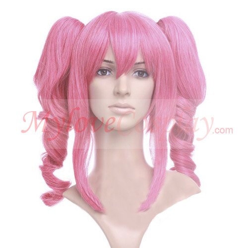 Curly Pink Ponytails Cosplay Wig Vocaloid Kasane Teto 2