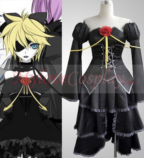 Vocaloid Rin Kagamine Dress Girls Halloween Costume