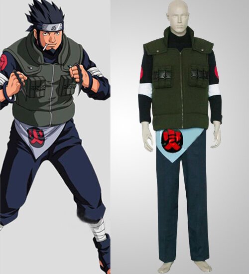 Cheap Naruto Asuma Sarutobi Cosplay Costume Outfits