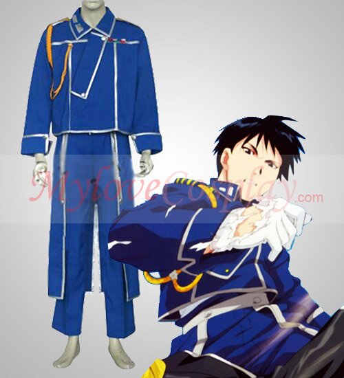 Fullmetal Alchemist Cosplay Costume Colonel Roy Mustang Military